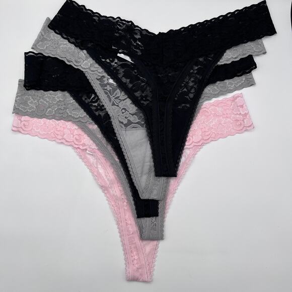 I.N.C. INTERNATIONAL CONCEPTS WOMENS LACE THONG UNDERWEAR MULTI COLOR 5 PACK XL - Picture 3 of 7